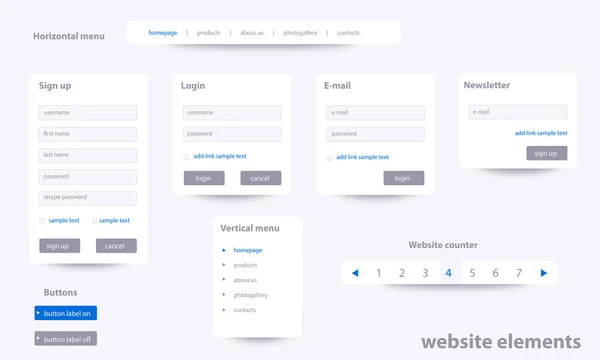 İş Web sitesi öğeleri metin