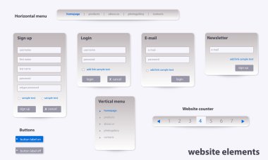 İş Web sitesi öğeleri metin