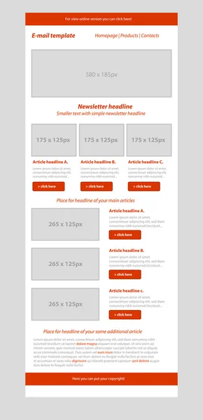 iş tarzı ile kırmızı bülten şablonu