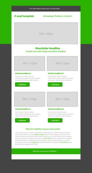 iş tarzı ile bülten yeşil şablon