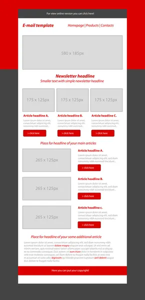 iş tarzı ile kırmızı bülten şablonu