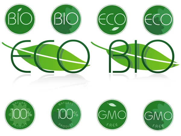 Bio and eco symbols. — Stock Vector