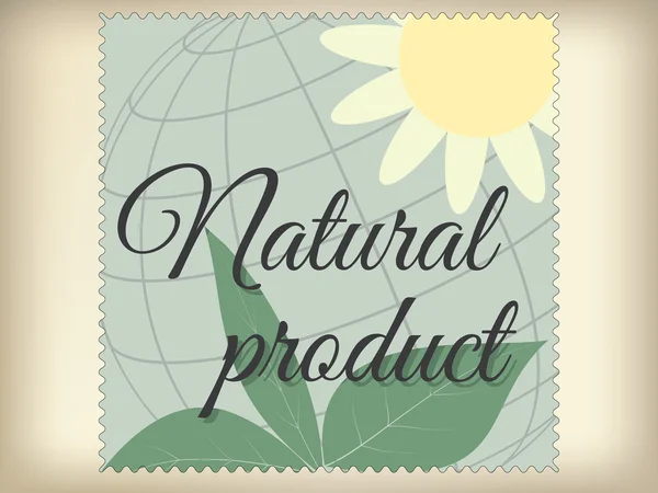 Étiquette de produit naturel. — Image vectorielle