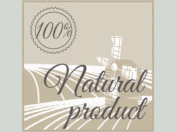 Etiqueta natural del producto. — Archivo Imágenes Vectoriales