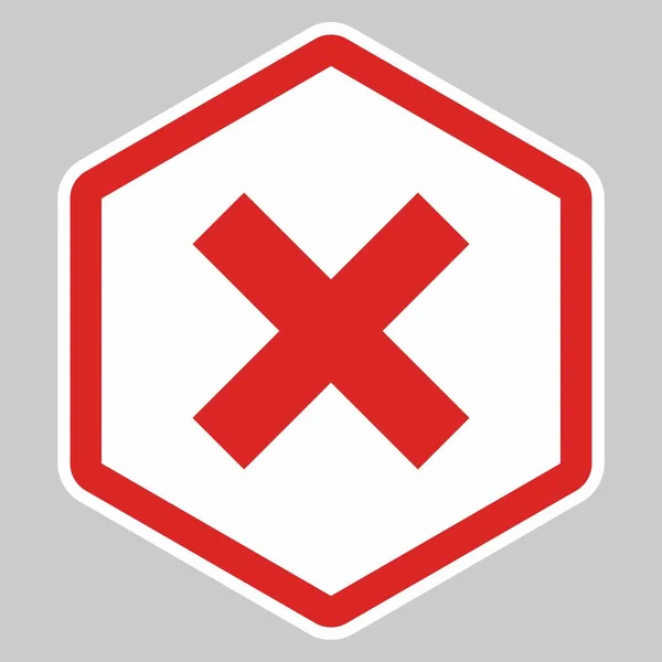 Złe Znaki Znaki Krzyża Odrzucenie Odrzucenie Nie Fałsz Nie Porządku — Wektor stockowy