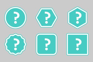 Question mark, FAQ sign, Help symbol, vector mark symbols light blue style. Question mark Icon Set. Flat style vector illustration.