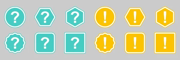 Question Mark Icon Set Faq Sign Help Symbol Exclamation Mark — Image vectorielle
