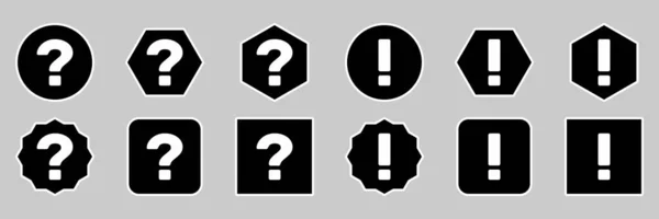 Question Mark Icon Set Faq Sign Help Symbol Exclamation Mark — Vector de stock