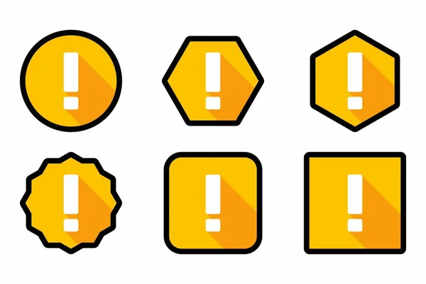Exclamation Mark Attention Sign Caution Icon Hazard Warning Symbol Vector — Wektor stockowy