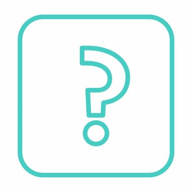 Soru işareti, SSS işareti, yardım sembolü, vektör işareti açık mavi tarzı. İzole edilmiş bir ikon. Düz biçim vektör illüstrasyonu.