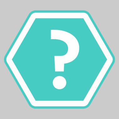 Soru işareti, SSS işareti, yardım sembolü, vektör işareti açık mavi tarzı. İzole edilmiş bir ikon. Düz biçim vektör illüstrasyonu.