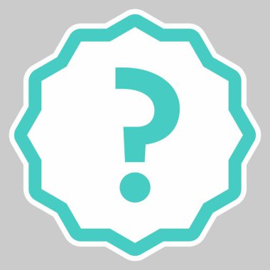 Soru işareti, SSS işareti, yardım sembolü, vektör işareti açık mavi tarzı. İzole edilmiş bir ikon. Düz biçim vektör illüstrasyonu.