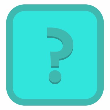 Soru işareti, SSS işareti, yardım sembolü, vektör işareti açık mavi tarzı. İzole edilmiş bir ikon. Düz biçim vektör illüstrasyonu.