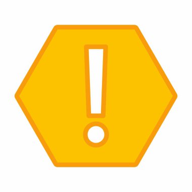 Ünlem işareti, dikkat işareti, dikkat simgesi, tehlike uyarısı sembolü, vektör işareti sarı stili. İzole edilmiş bir ikon. Düz biçim vektör illüstrasyonu.