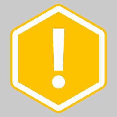 Ünlem işareti, dikkat işareti, dikkat simgesi, tehlike uyarısı sembolü, vektör işareti sarı stili. İzole edilmiş bir ikon. Düz biçim vektör illüstrasyonu.