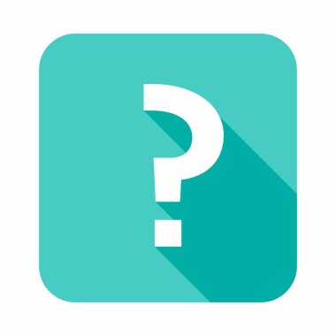 Soru işareti, SSS işareti, yardım sembolü, vektör işareti açık mavi tarzı. İzole edilmiş bir ikon. Düz biçim vektör illüstrasyonu.