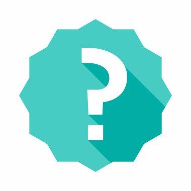 Soru işareti, SSS işareti, yardım sembolü, vektör işareti açık mavi tarzı. İzole edilmiş bir ikon. Düz biçim vektör illüstrasyonu.