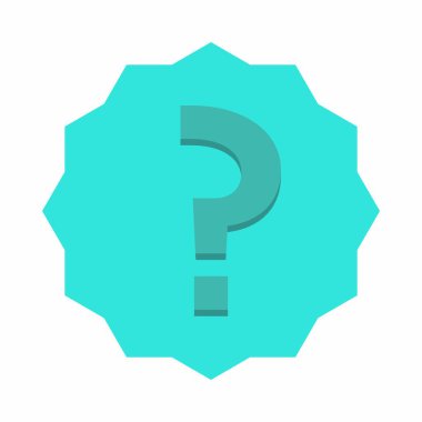 Soru işareti, SSS işareti, yardım sembolü, vektör işareti açık mavi tarzı. İzole edilmiş bir ikon. Düz biçim vektör illüstrasyonu.