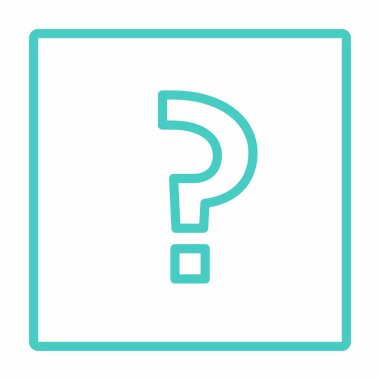 Soru işareti, SSS işareti, yardım sembolü, vektör işareti açık mavi tarzı. İzole edilmiş bir ikon. Düz biçim vektör illüstrasyonu.