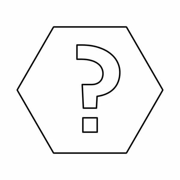 Fragezeichen Faq Zeichen Hilfe Symbol Vektor Zeichen Symbole Schwarze Umrisse — Stockvektor