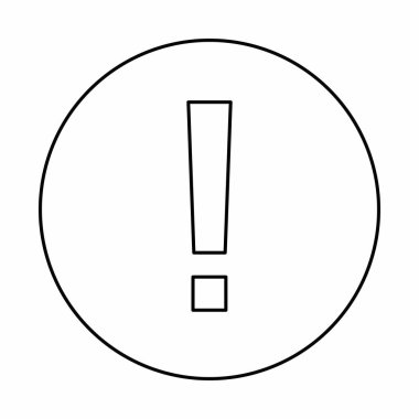 Ünlem işareti, dikkat işareti, dikkat simgesi, tehlike uyarısı sembolü, vektör işareti sembolleri. Siyah tasarım. İzole edilmiş bir ikon. Düz biçim vektör illüstrasyonu.