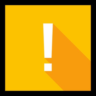 Ünlem işareti, dikkat işareti, dikkat simgesi, tehlike uyarısı sembolü, vektör işareti sarı stili. Siyah çizgi tasarımı. İzole edilmiş bir ikon. Düz biçim vektör illüstrasyonu.