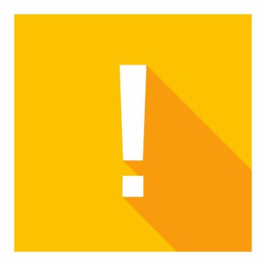 Ünlem işareti, dikkat işareti, dikkat simgesi, tehlike uyarısı sembolü, vektör işareti sarı stili. Beyaz çizgi tasarımı. İzole edilmiş bir ikon. Düz biçim vektör illüstrasyonu.