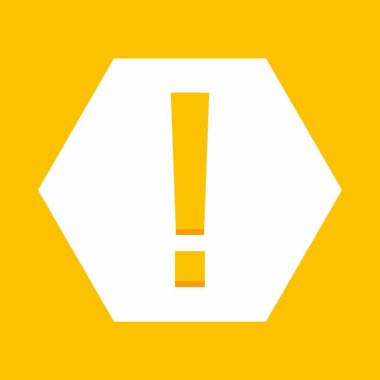 Ünlem işareti, dikkat işareti, dikkat simgesi, tehlike uyarısı sembolü, vektör işareti sarı stili. İzole edilmiş bir ikon. Düz biçim vektör illüstrasyonu.