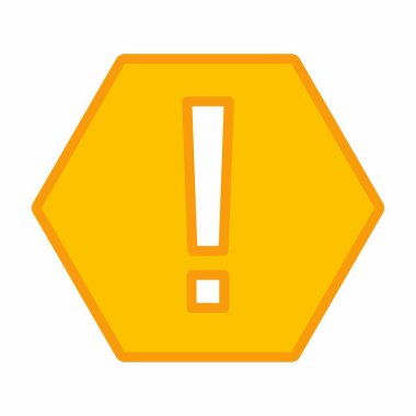 Ünlem işareti, dikkat işareti, dikkat simgesi, tehlike uyarısı sembolü, vektör işareti sarı stili. İzole edilmiş bir ikon. Düz biçim vektör illüstrasyonu.