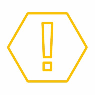 Ünlem işareti, dikkat işareti, dikkat simgesi, tehlike uyarısı sembolü, vektör işareti sarı stili. İzole edilmiş bir ikon. Düz biçim vektör illüstrasyonu.