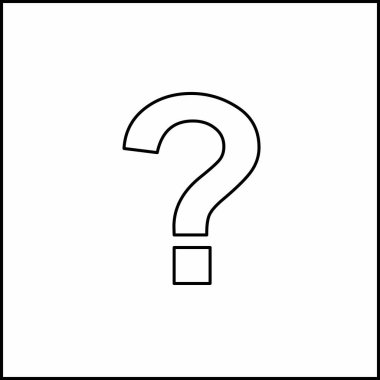 Soru işareti, SSS işareti, yardım sembolü, vektör işareti sembolleri. Siyah tasarım. İzole edilmiş bir ikon. Düz biçim vektör illüstrasyonu.