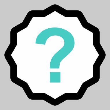 Soru işareti, SSS işareti, yardım sembolü, vektör işareti açık mavi tarzı. İzole edilmiş bir ikon. Düz biçim vektör illüstrasyonu.