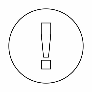 Ünlem işareti, dikkat işareti, dikkat simgesi, tehlike uyarısı sembolü, vektör işareti sembolleri. Siyah tasarım. İzole edilmiş bir ikon. Düz biçim vektör illüstrasyonu.