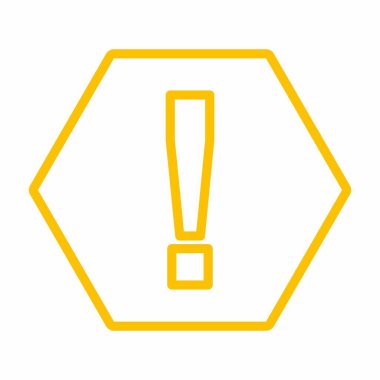 Ünlem işareti, dikkat işareti, dikkat simgesi, tehlike uyarısı sembolü, vektör işareti sarı stili. İzole edilmiş bir ikon. Düz biçim vektör illüstrasyonu.