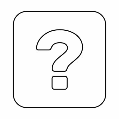 Soru işareti, SSS işareti, yardım sembolü, vektör işareti sembolleri. Siyah tasarım. İzole edilmiş bir ikon. Düz biçim vektör illüstrasyonu.