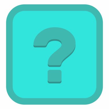 Soru işareti, SSS işareti, yardım sembolü, vektör işareti açık mavi tarzı. İzole edilmiş bir ikon. Düz biçim vektör illüstrasyonu.