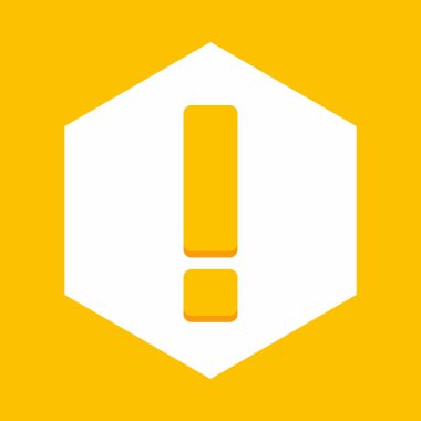 Ünlem işareti, dikkat işareti, dikkat simgesi, tehlike uyarısı sembolü, vektör işareti sarı stili. İzole edilmiş bir ikon. Düz biçim vektör illüstrasyonu.