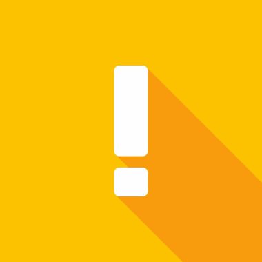 Ünlem işareti, dikkat işareti, dikkat simgesi, tehlike uyarısı sembolü, vektör işareti sarı stili. İzole edilmiş bir ikon. Düz biçim vektör illüstrasyonu.