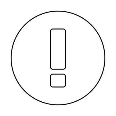 Ünlem işareti, dikkat işareti, dikkat simgesi, tehlike uyarısı sembolü, vektör işareti sembolleri. Siyah tasarım. İzole edilmiş bir ikon. Düz biçim vektör illüstrasyonu.