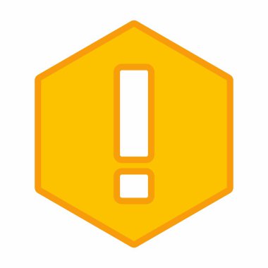 Ünlem işareti, dikkat işareti, dikkat simgesi, tehlike uyarısı sembolü, vektör işareti sarı stili. İzole edilmiş bir ikon. Düz biçim vektör illüstrasyonu.