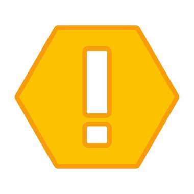 Ünlem işareti, dikkat işareti, dikkat simgesi, tehlike uyarısı sembolü, vektör işareti sarı stili. İzole edilmiş bir ikon. Düz biçim vektör illüstrasyonu.