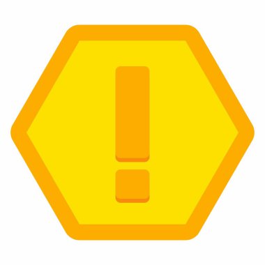 Ünlem işareti, dikkat işareti, dikkat simgesi, tehlike uyarısı sembolü, vektör işareti sarı stili. İzole edilmiş bir ikon. Düz biçim vektör illüstrasyonu.