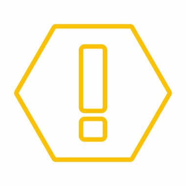 Ünlem işareti, dikkat işareti, dikkat simgesi, tehlike uyarısı sembolü, vektör işareti sarı stili. İzole edilmiş bir ikon. Düz biçim vektör illüstrasyonu.