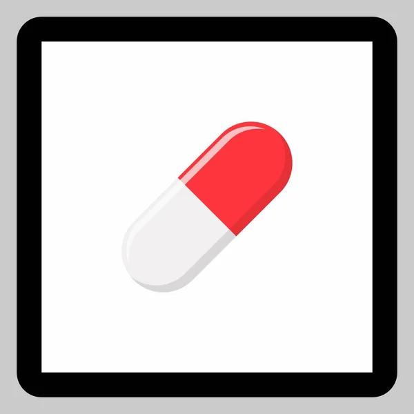 Red Pill Capsule Medicine 마크는 스타일이다 고립된 아이콘 스타일 일러스트 — 스톡 벡터