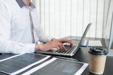 Programmer, Man working with computer programming, professional development, and coding technology, working on high-quality visual software development websites.