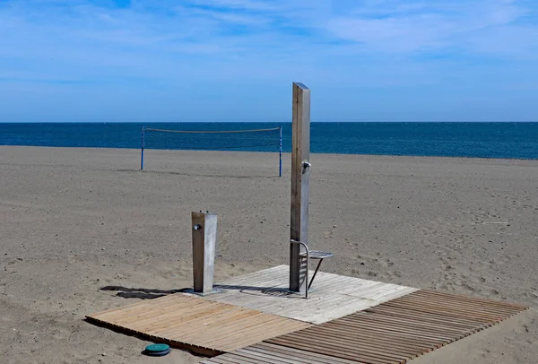 Publiczny Prysznic Plaży Esteponie Hiszpanii — Zdjęcie stockowe
