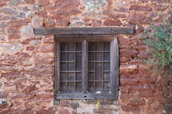 Old Wooden Framed Window Leaded Window Panes House Dunster Somerset — Photo