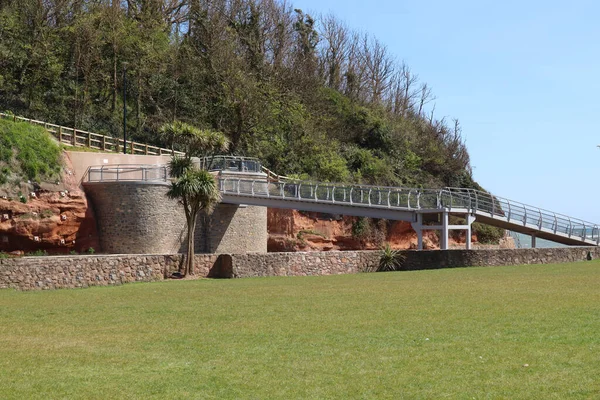 New Alma Bridge Sidmouth Viewed Ham Playing Fields — Foto Stock