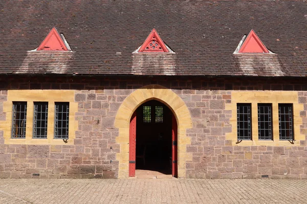 Porte Cintrée Menant Centre Accueil Une Maison Campagne Anglaise Sont — Photo