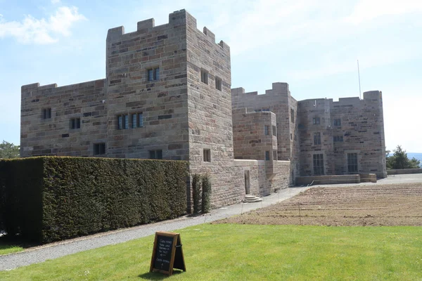 Newly Refurbished Facade English Country House Built Look Medieval Castle — Fotografia de Stock